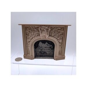 1:12 Miniature Dollhouse Fireplace Mantel Ornate Floral Carving Victorian Rococo